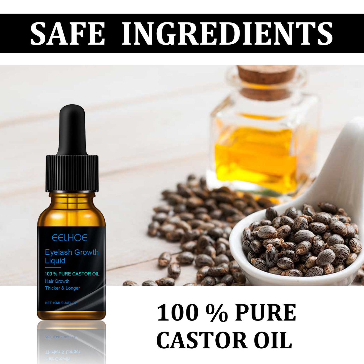 Castor Oil Eyelash Mascara – Nourishing Lash Care & Natural Curl 10ml