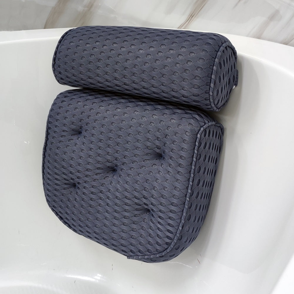 4D Mesh Bathtub Pillow Set (6-pieces) – Quick-Drying Bath Headrest