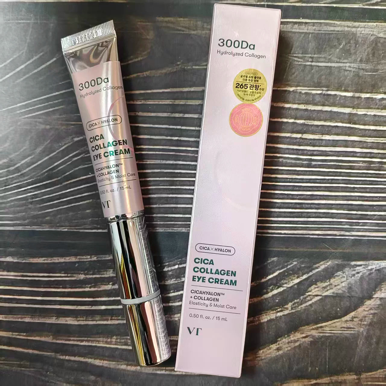 韩国VT薇缔微针眼霜微电流震动按摩头紧致抗zhou提亮淡化细文