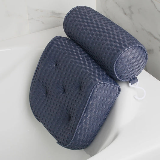 4D Mesh Bathtub Pillow Set (6-pieces) – Quick-Drying Bath Headrest, view 2
