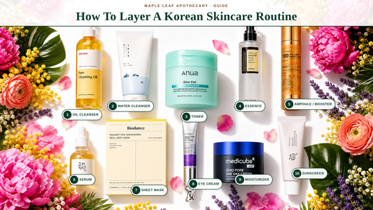 How To Layer A Korean Skincare Routine – 10 step guide with products from Maple Leaf Apothecary