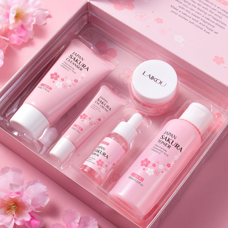 Lecco Japanese Cherry Blossom Skin Care 5-Piece Set, view 11