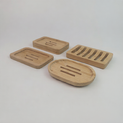 Bamboo and Wood Soap Dish Storage Box