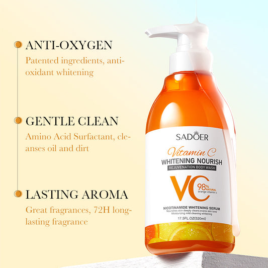Sadoer Whitening Nourishing Shower Gel 520ml – Brightening Refreshing Body Wash, view 2