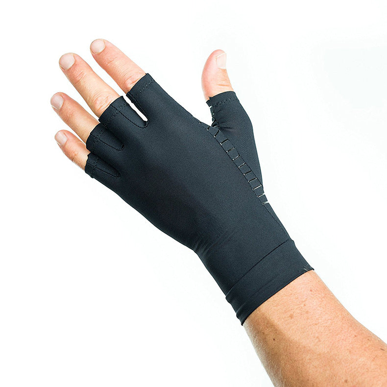 Copper Compression Gloves – Half-Finger Support for Hands & Wrists