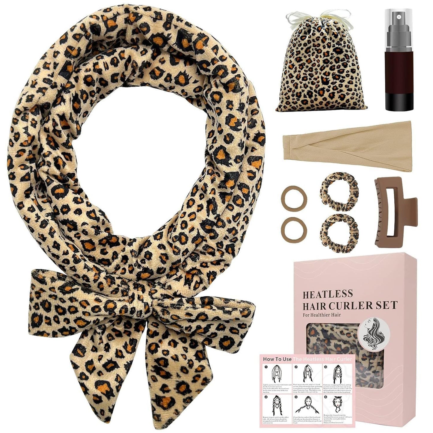 Simple and convenient non-heating curling iron, hair band, hair dresser, big wave hair care, sleep gift box set