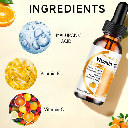 YOUNGCOME Vitamin C Wrinkle Remover Face Serum Lifting Firming Fade Fine Lines Anti-aging Essence Whitening Nourish Skin Care