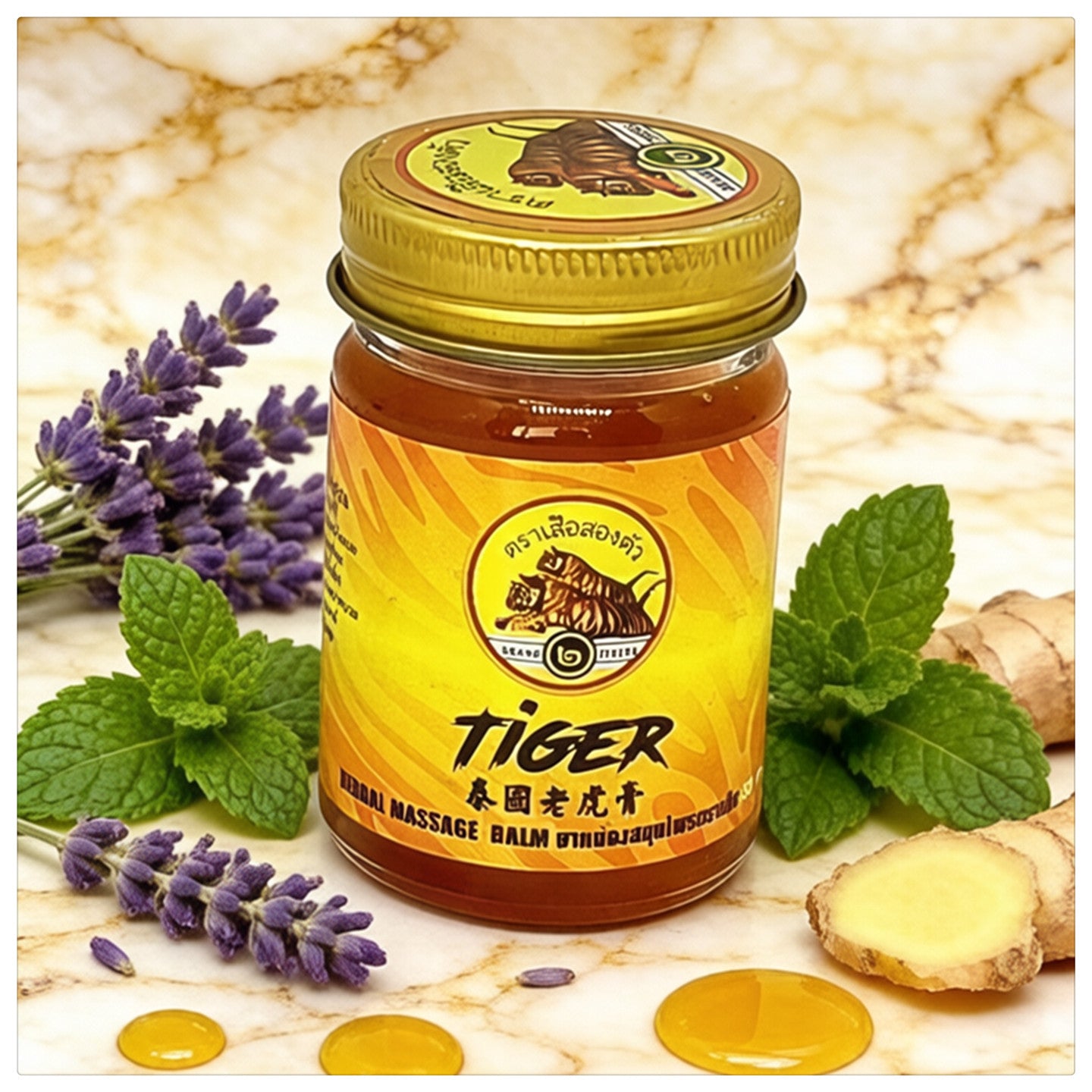 Thai Tiger Balm Gold Edition Pain Relief Ointment – Warming Muscle & Joint Comfort