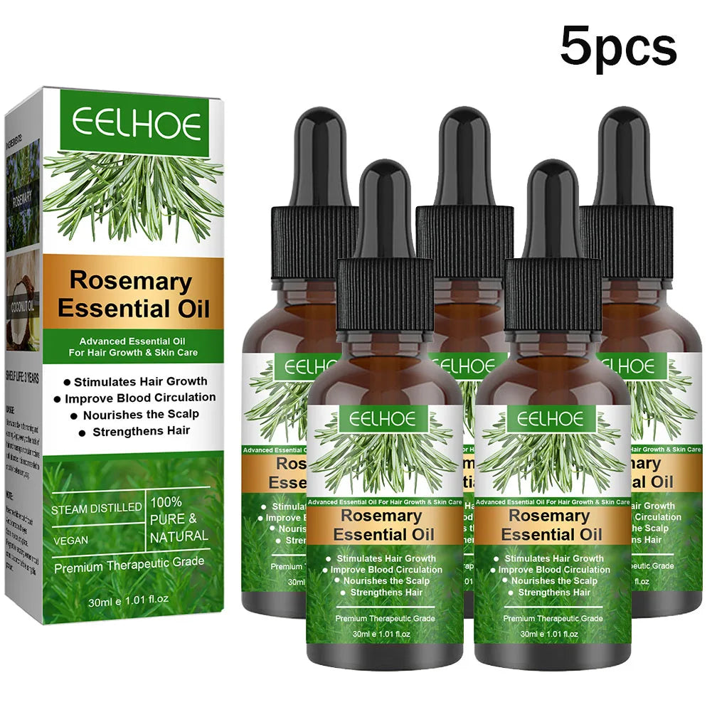 1/3/5PCS Rosemary Essential Oil for Hair Growth Nourishing Scalp Repair Damaged Hair Strengthening Oil Dry Hair Serum Hair Care