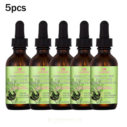 1/3/5PCS Rosemary Essential Oil for Hair Growth Nourishing Scalp Repair Damaged Hair Strengthening Oil Dry Hair Serum Hair Care