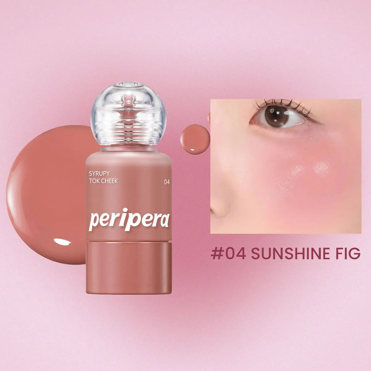 PERIPERA SYRUPY TOK CHEEK,Hydrating Liquid Texture,Lightweight & Non-Sticky,Natural Skin-Fusion Finish,K-Beauty,Korean Makeup