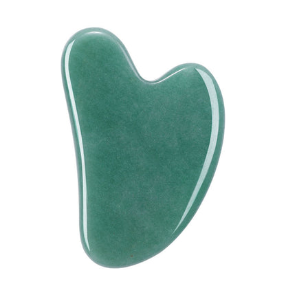 Natural Jade Gua Sha Tool – Heart-Shaped Facial & Body Massage Stone