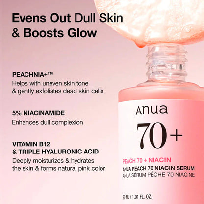Anua Peach 70% Niacinamide Serum 30Ml