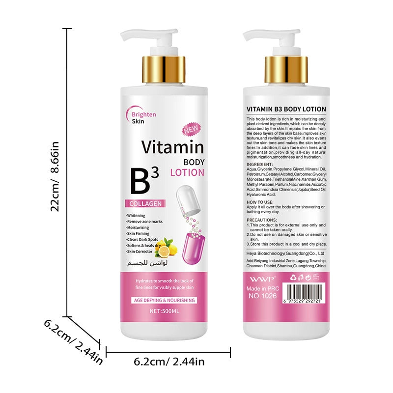 DR-WWP Brightening Body Lotion Collection – 500ml Hydrating & Tone-Evening Lotions, view 8