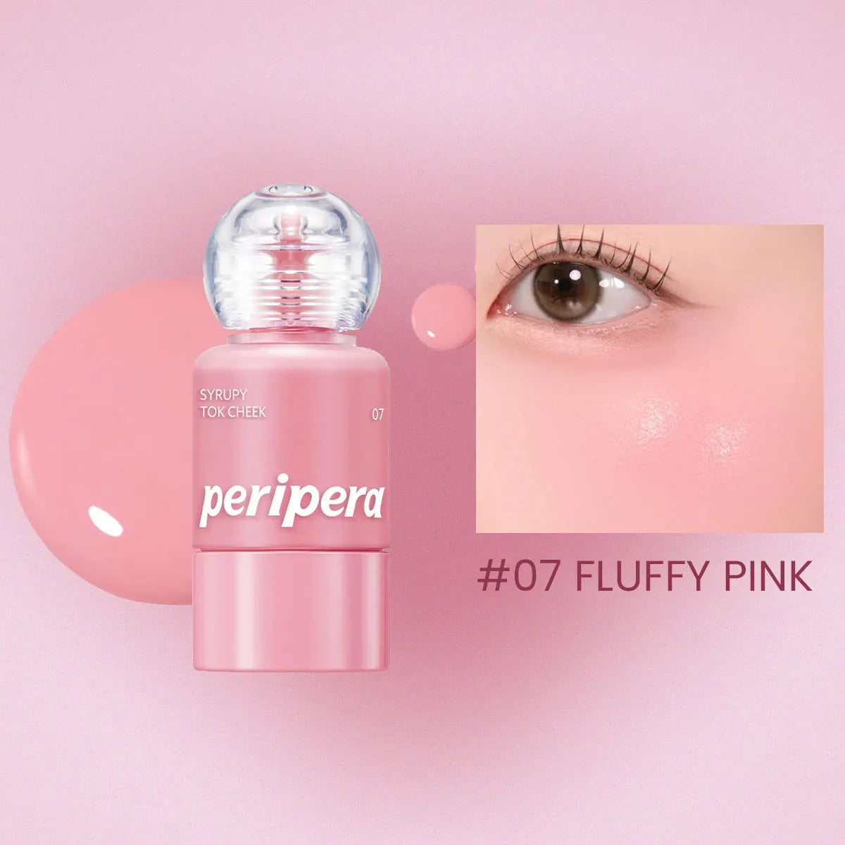 PERIPERA SYRUPY TOK CHEEK,Hydrating Liquid Texture,Lightweight & Non-Sticky,Natural Skin-Fusion Finish,K-Beauty,Korean Makeup