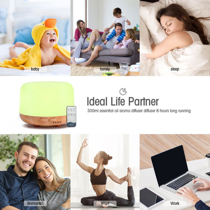 Ultrasonic Aroma Diffuser – Quiet Essential Oil Humidifier