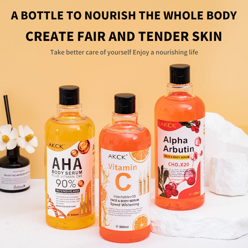 Brightening Facial Essence with Vitamin C & AHA. Hydrating Skin Renewal (500ml)