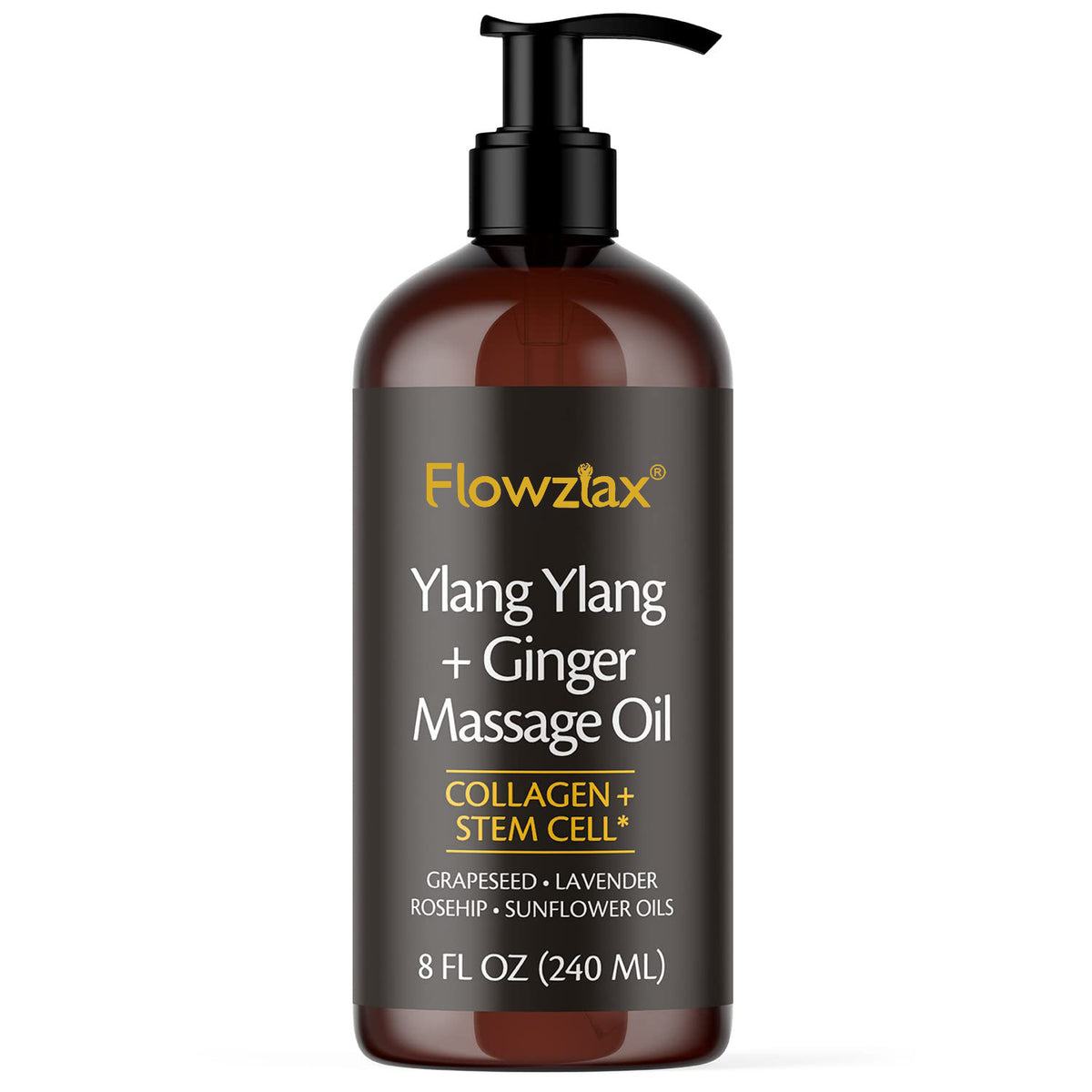Flowzlax Soothing & Firming Body Massage Oil 240ml – Lavender, Ylang & Ginger, Body Soreness Relief, view 9
