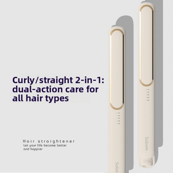 Dual-Use Tourmaline Hair Straightener & Curler (5-Heat Settings), view 5