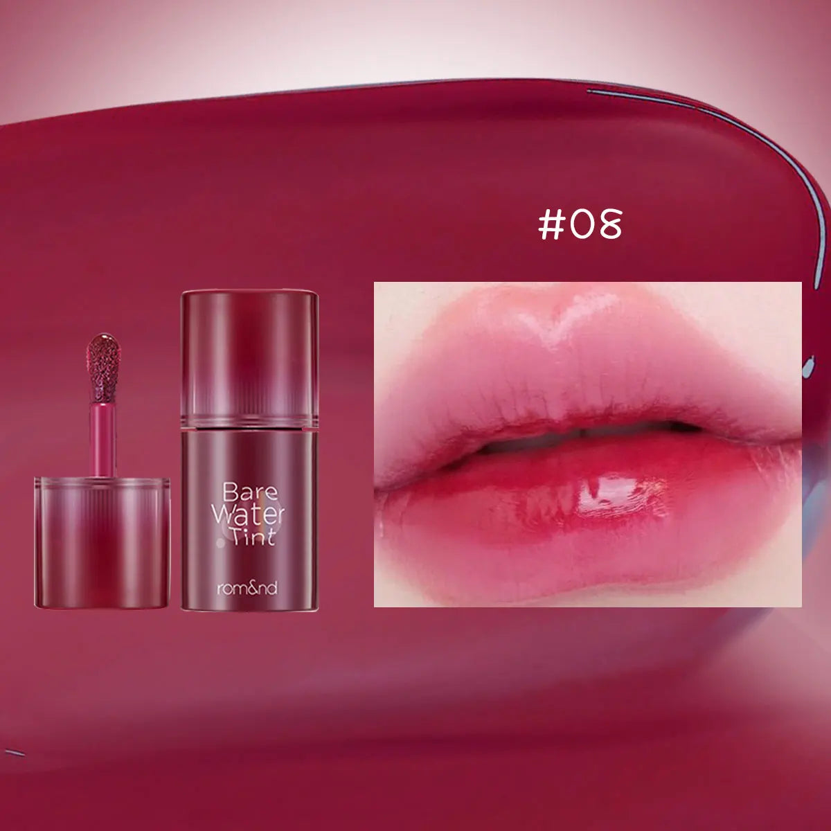 rom&nd BARE MOOL TINT,Water-Light Texture,Refreshing Non-Sticky,Long-Lasting Moisture,Daily Natural,Party,K-Beauty,Korean Makeup