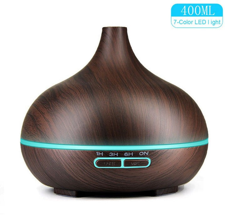 Wood Grain Ultrasonic Aroma Diffuser & Humidifier with Remote – 150 ml / 0.5 L, view 4