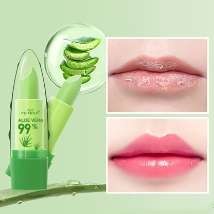 Moisturizing, waterproof, and color-changing aloe vera lipstick