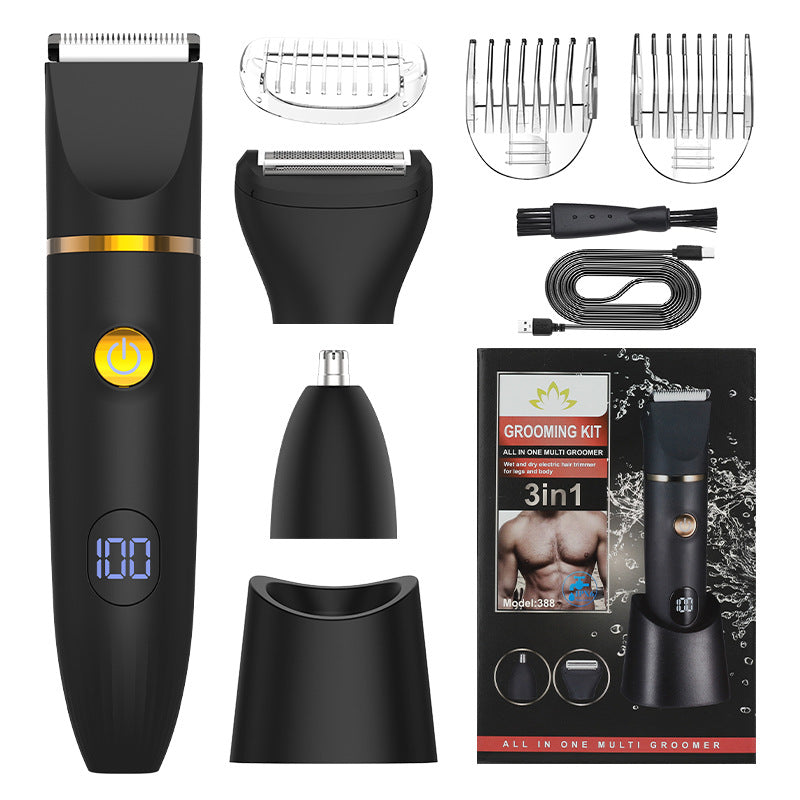 7-in-1 Waterproof Electric Hair Removal Kit – Face, Body & Bikini Trimmer, view 5