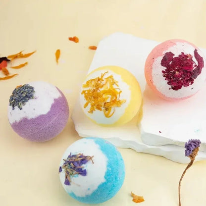 1Pc Bath Bomb Moisturizing Peeling Skin Care Bath Ball with Essential Oils and Bath Salts Handmade Bubble Ball Gift Bathing Tool