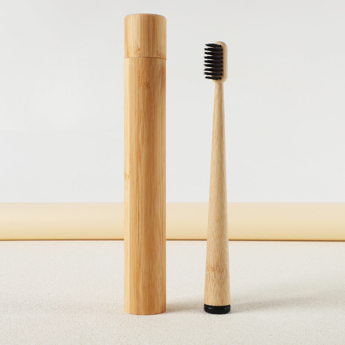Bamboo Standing Toothbrush – Natural Bristle Eco-Friendly Adult Toothbrush, view 10