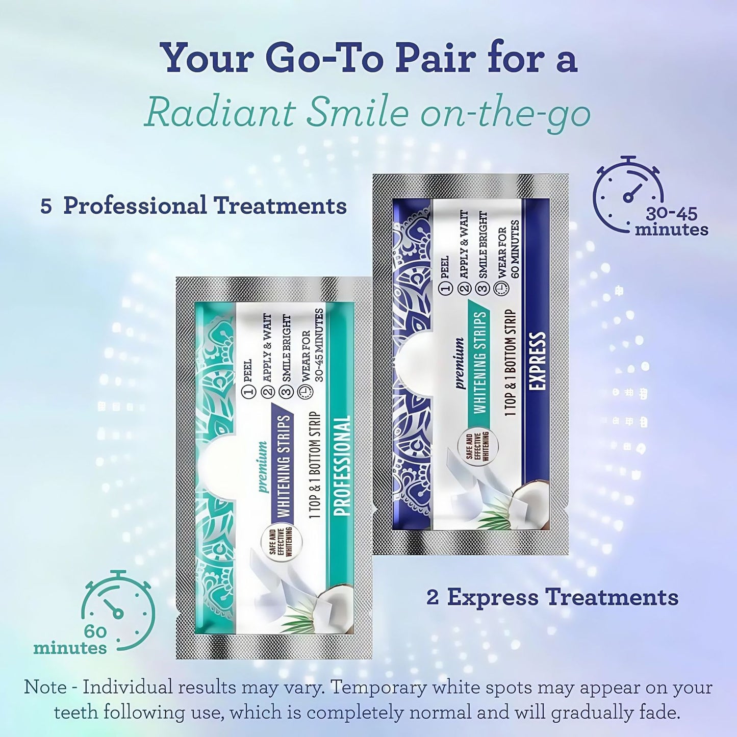 Coconut oil teeth whitening strips