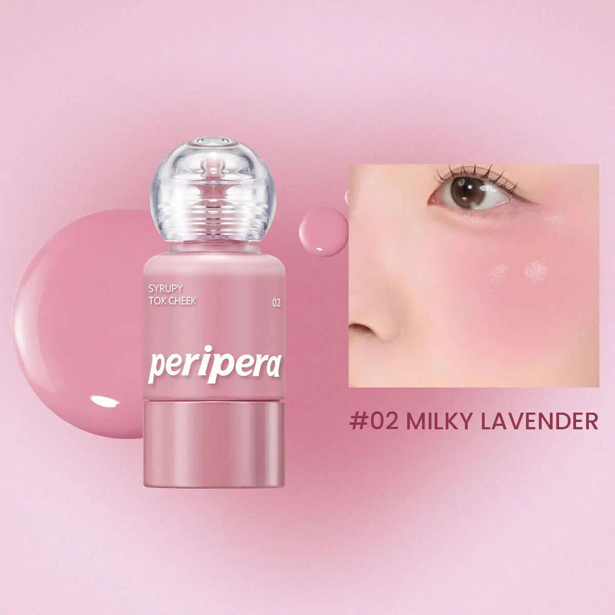 PERIPERA SYRUPY TOK CHEEK,Hydrating Liquid Texture,Lightweight & Non-Sticky,Natural Skin-Fusion Finish,K-Beauty,Korean Makeup