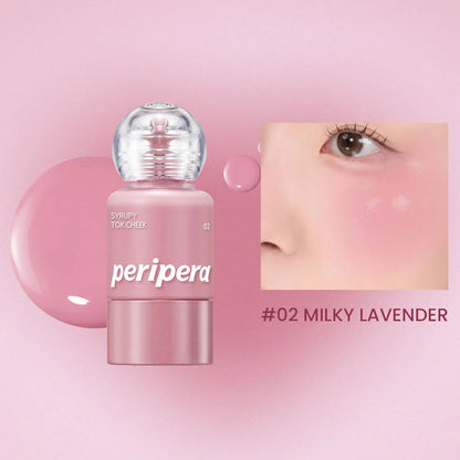 PERIPERA SYRUPY TOK CHEEK,Hydrating Liquid Texture,Lightweight & Non-Sticky,Natural Skin-Fusion Finish,K-Beauty,Korean Makeup