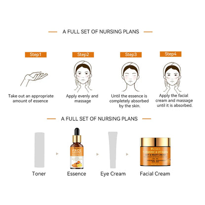 SUYARUN Vitamin C Brightening Cream + Turmeric Firming Serum Duo, Anti-Aging Skincare Set for Youthful Glow & Radiance.