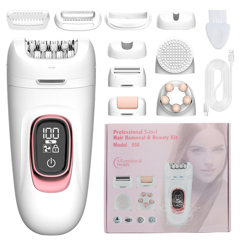 7-in-1 Waterproof Electric Hair Removal Kit – Face, Body & Bikini Trimmer, view 9
