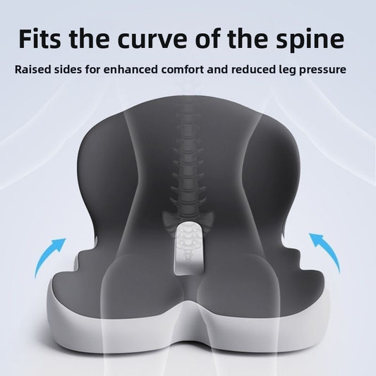 Memory Foam One-Piece Seat Cushion with Backrest – Ergonomic Chair Support (Grey), view 2