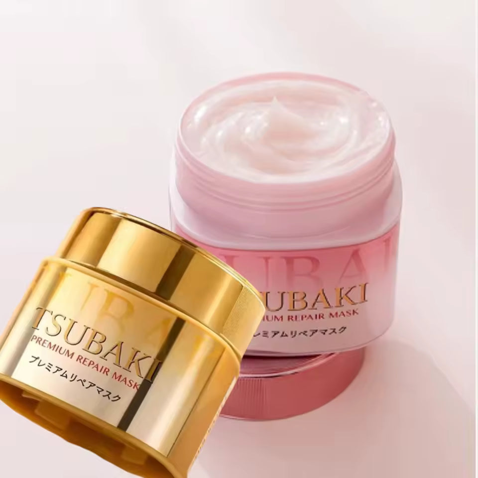 TSUBAKI Premium Repair 0‑Second Hair Mask – Gold Jar Deep Treatment (180 g)