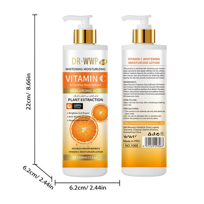 DR-WWP Brightening Body Lotion Collection – 500ml Hydrating & Tone-Evening Lotions