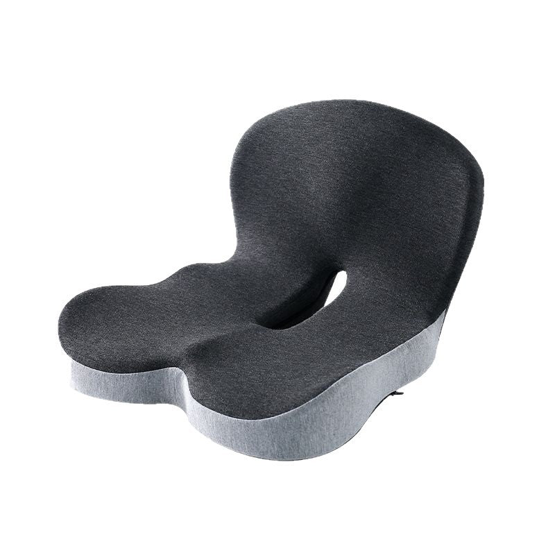 Memory Foam One-Piece Seat Cushion with Backrest – Ergonomic Chair Support (Grey)