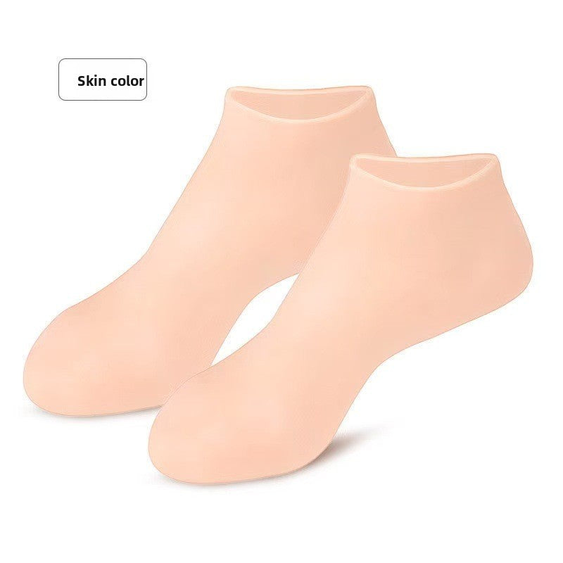 Silicone Moisturizing Heel Socks – Reusable Anti-Crack Foot Sleeve, view 11