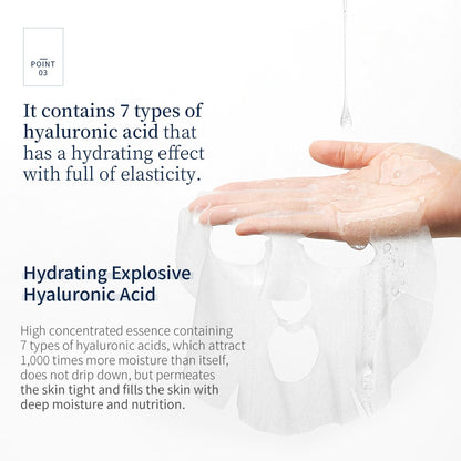 WELLDERMA Sapphire Collagen Hydro Essential Mask, 10 Sheets – Moisturizing & Soothing Sheet Mask with Collagen & Ceramide, 1.01 Fl.Oz (30Ml) X 10Ea