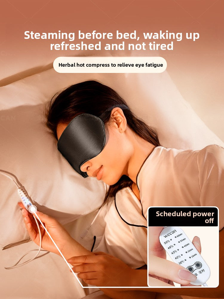 Heated Silk Eye Mask – USB Warming Sleep & Eye Relief Mask
