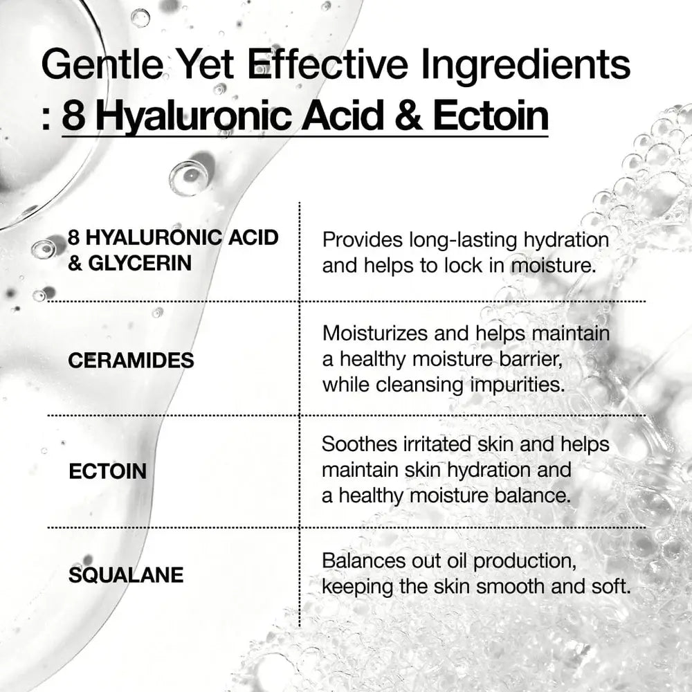 Anua 8 Hyaluronic Acid Moisturizing Gentle Gel Cleanser – Hydrating Low-pH Cleanser