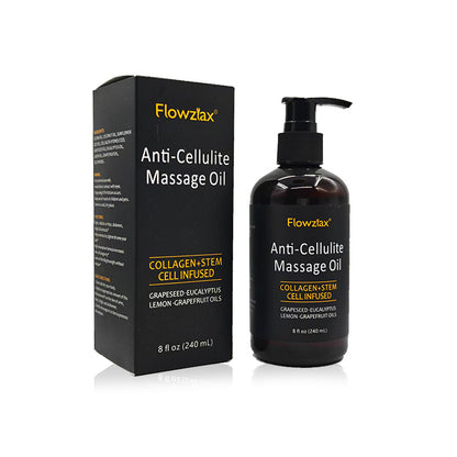 Flowzlax Soothing & Firming Body Massage Oil 240ml – Lavender, Ylang & Ginger, Body Soreness Relief