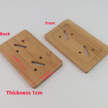 Bamboo and Wood Soap Dish Storage Box