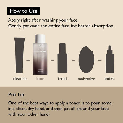 Haruharu Wonder Black Rice Hyaluronic Toner, Deep Hydration, Glass Skin, Hyaluronic Acid, Lavender Oil, Skin Plumpling, Korean Skincare, Vegan, Cruelty-Free, 10.1 Fl.Oz