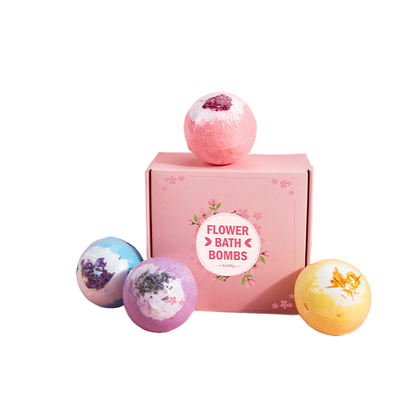 Dried Flower Bath Salt Balls – Essential Oil Aromatherapy Bath & Gift Set