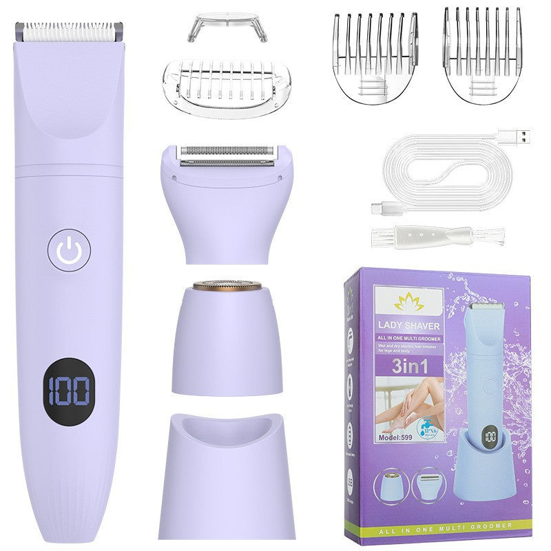 7-in-1 Waterproof Electric Hair Removal Kit – Face, Body & Bikini Trimmer, view 4