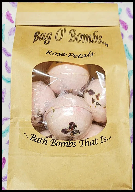 Bath Ball New handmade rose petals with pet safe bath soak for relaxation 6 pack 15 oz bath bombs spa aromatherapy stress relief