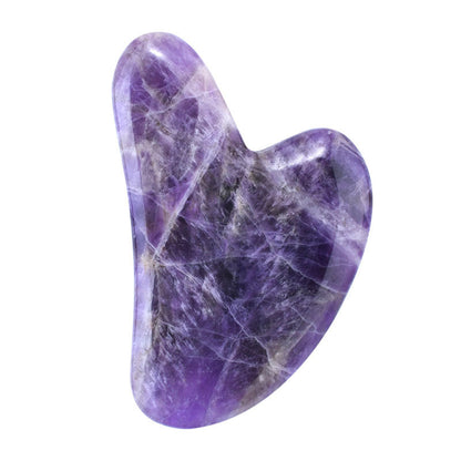 Natural Jade Gua Sha Tool – Heart-Shaped Facial & Body Massage Stone