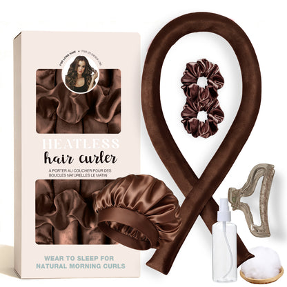 No-Heat Satin Curling Set – Handmade Wave & U-Shaped Hair Curler